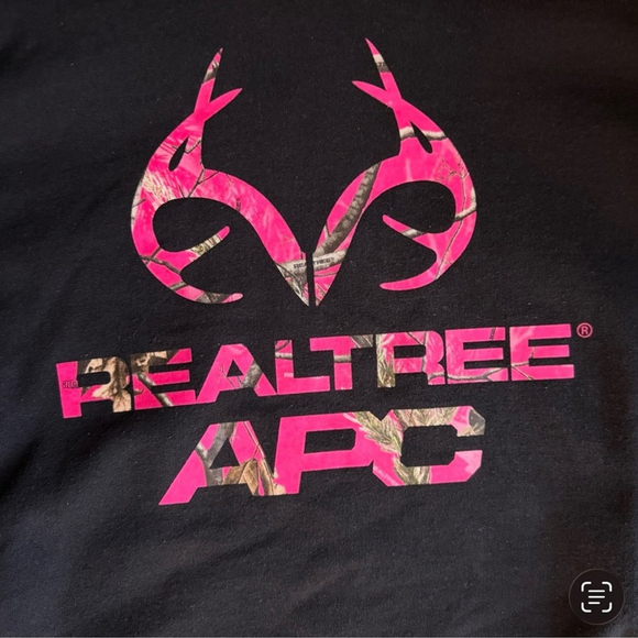 Realtree Unisex Black Hoodie with Pink Camo Accents Size XL Casual Streetwear - Picture 6 of 13